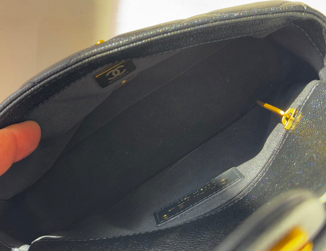 Chanel Black Iridescent My Perfect Mini Flap Bag