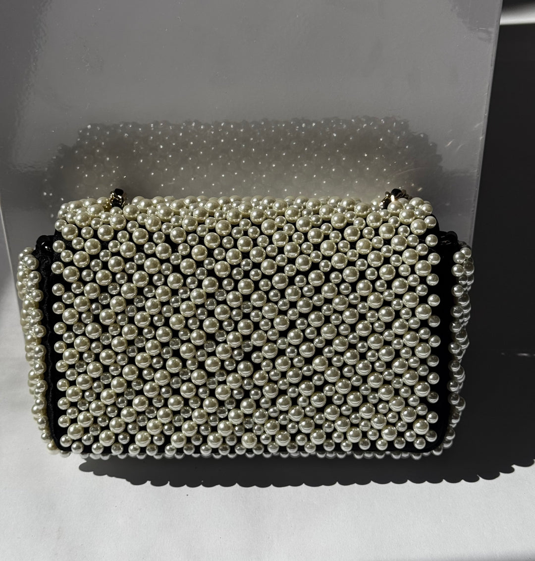 Chanel 19S Pearl Embellished Mini Rectangular Flap Bag