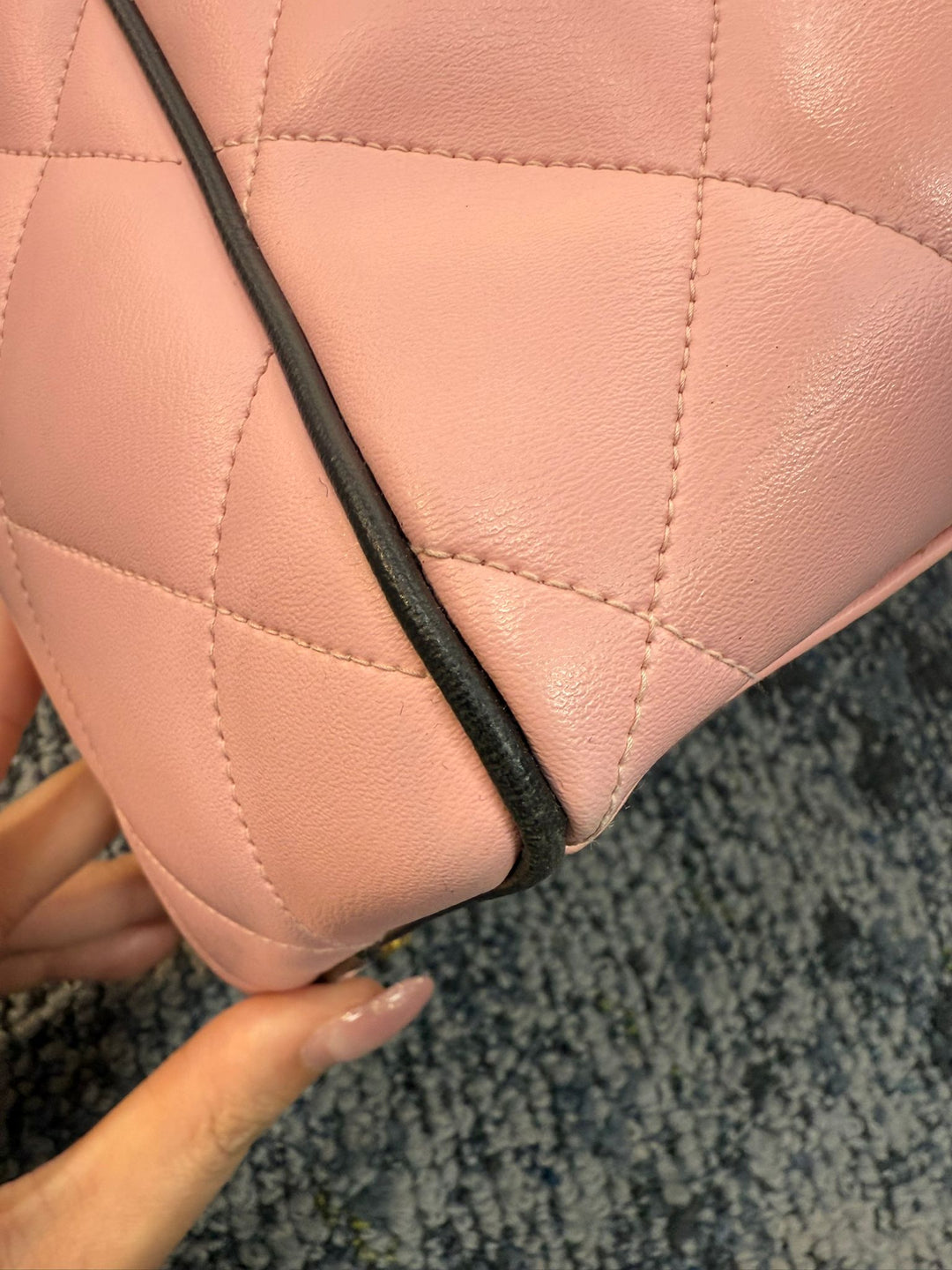 Chanel 1995 Pink CC Calfskin Duffle Bag