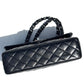 Chanel 2011 Black Ladybug Medium Lambskin Flap Bag