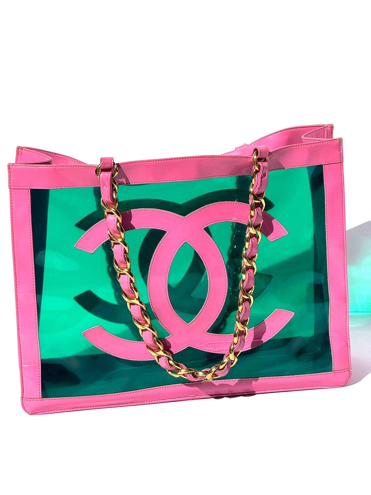 Rare Chanel 1995 Barbie Collection Pink PVC Tote