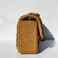 Chanel 24P Tan Braided Raffia Medium Flap Bag