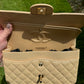 Chanel Beige Iridescent Medium Caviar Classic Flap