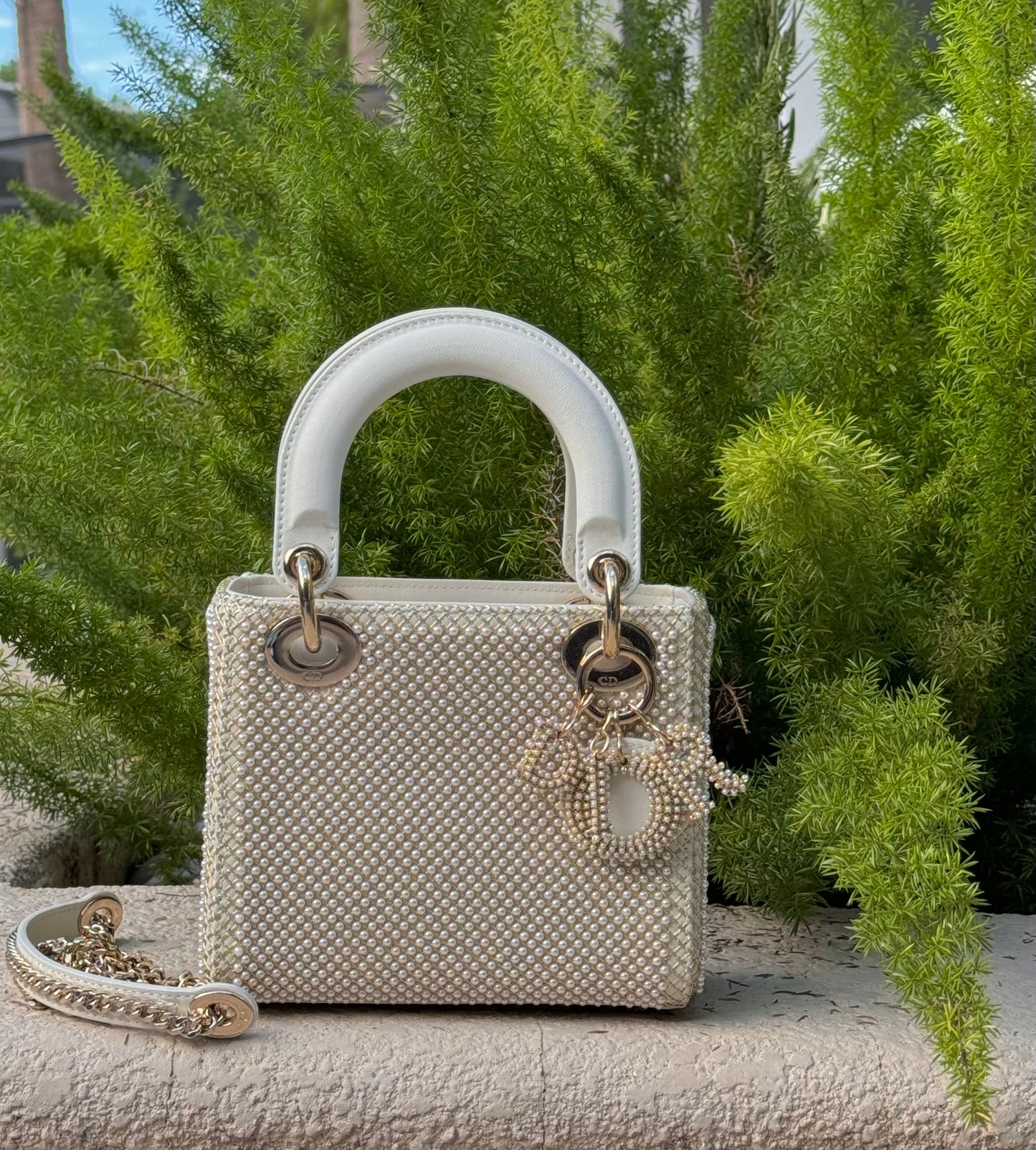 2022 Pearl Lady Dior Mini Top Handle