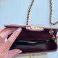 Chanel Burgundy Lizard Mini Rectangular Flap Bag