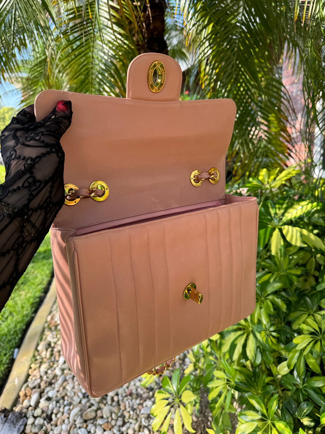 Chanel Light Pink Vintage Lambskin Jumbo Flap Bag