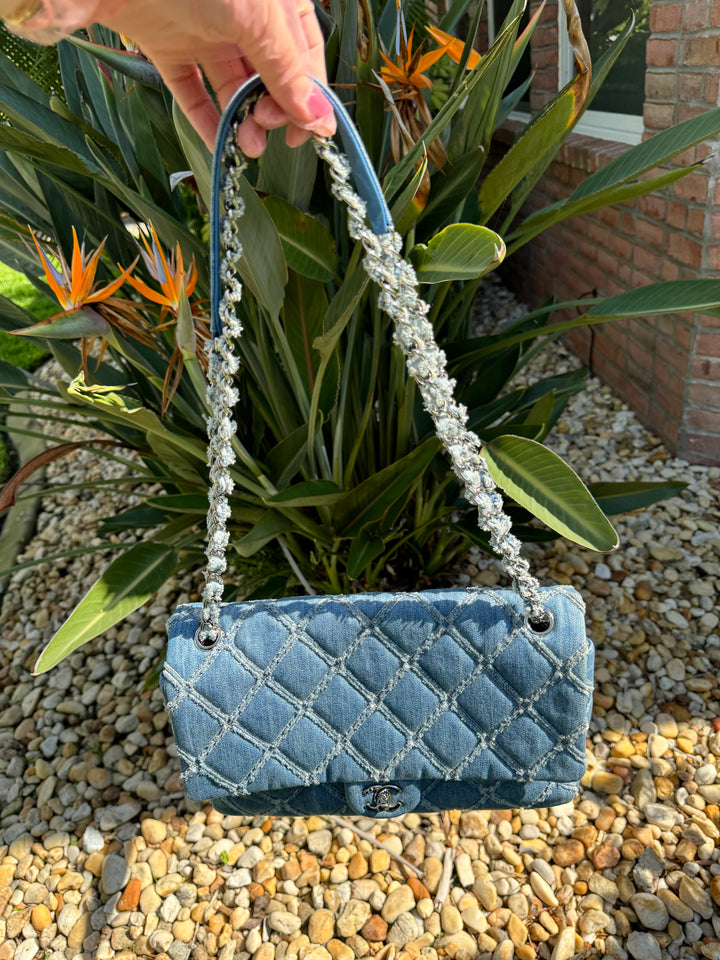 Chanel Jumbo Denim Patchwork Flap Bag