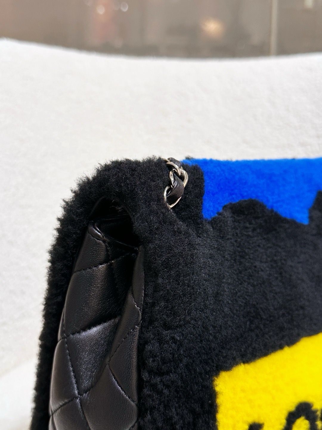 Chanel Supermarket Comic Maxi Shearling Flap Bag