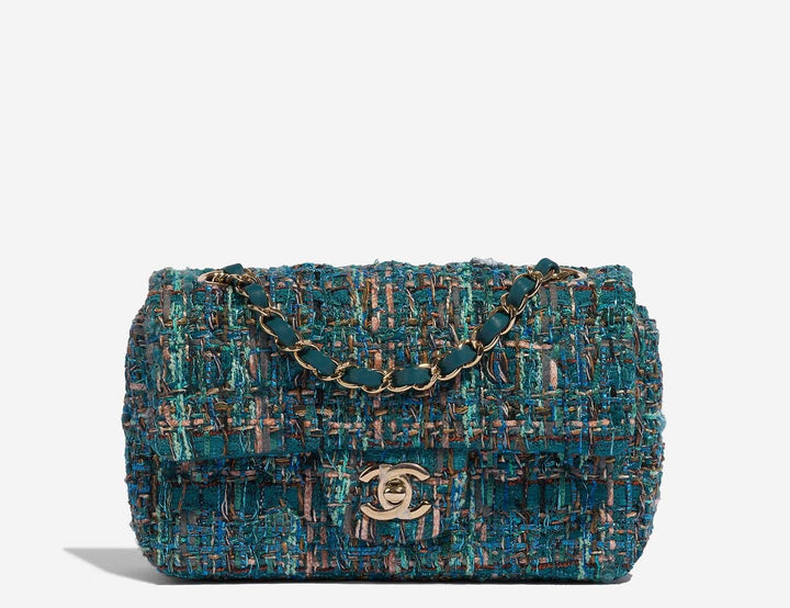 Chanel 19A Blue Egypt Tweed Mini Flap