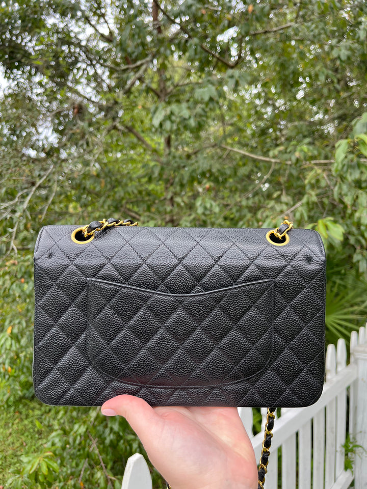 Chanel Medium Vintage Black Classic Caviar Flap Bag