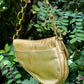 Christian Dior Metallic Gold Ostrich Saddle + Matching Pouch