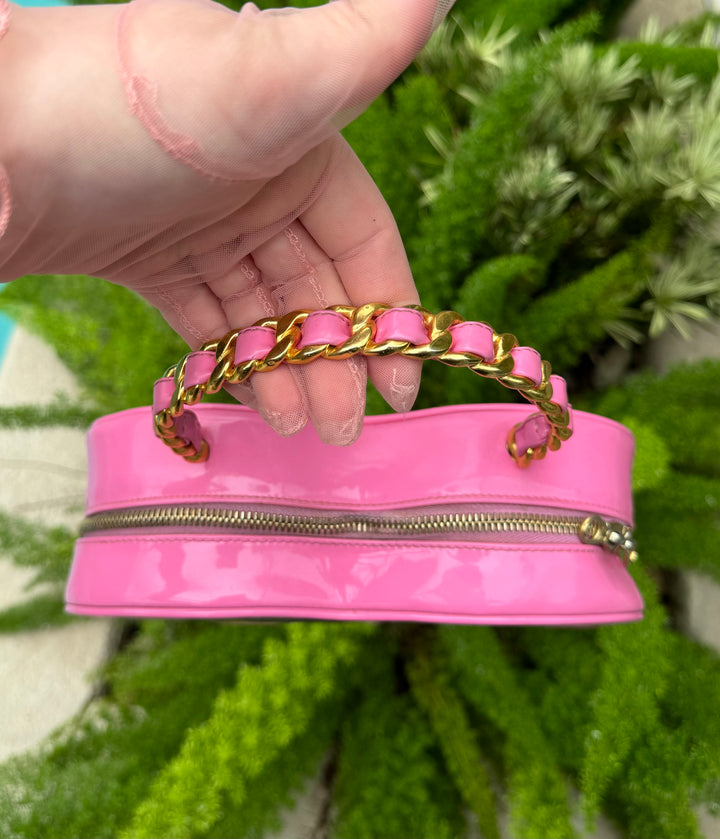 Chanel 1995 CC Barbie Pink Heart Vanity Bag