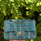 Chanel 19A Blue Egypt Tweed Mini Flap