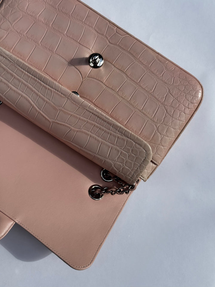 Chanel Bubblegum Pink Alligator Medium Classic Flap Bag