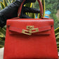 Hermes Vintage Red Lizard Kelly Sellier 20