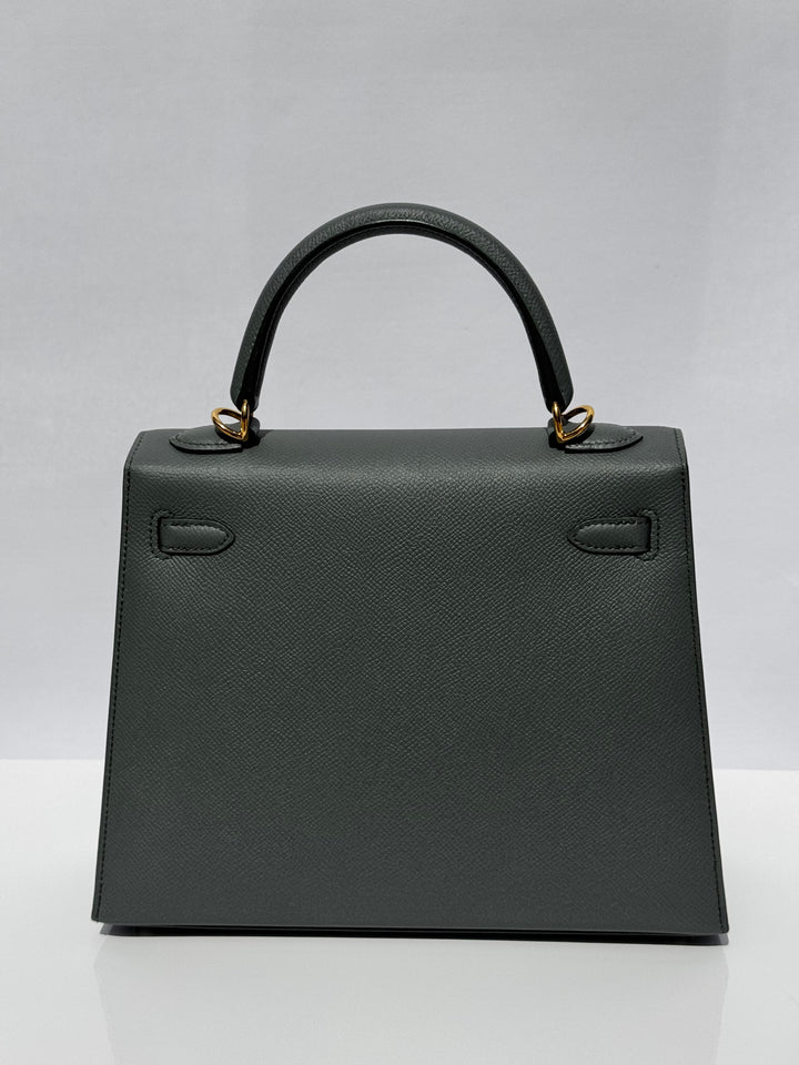 Hermes Vert Amande Epsom Kelly 25 Sellier