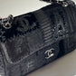 Chanel Black Patchwork Medium Single Flap Bag