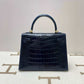 Hermes Blue Sapphire Alligator Kelly 25 Sellier