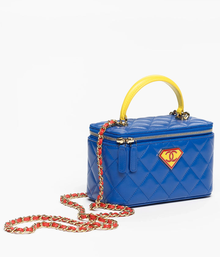 Chanel Superman Long Vanity With Chain Blue Lambskin Gold Hardware Métiers d’Art 2026