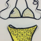 Chanel Spring/Summer 1994 Vintage Yellow Logo Bikini