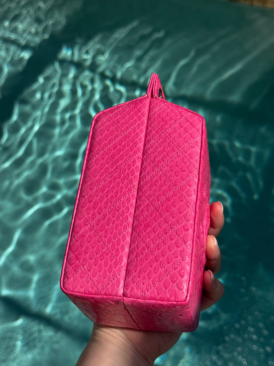 Chanel Pink Python Milk Carton Bag