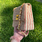 Chanel 24K Vintage Pink Striped Large Flap