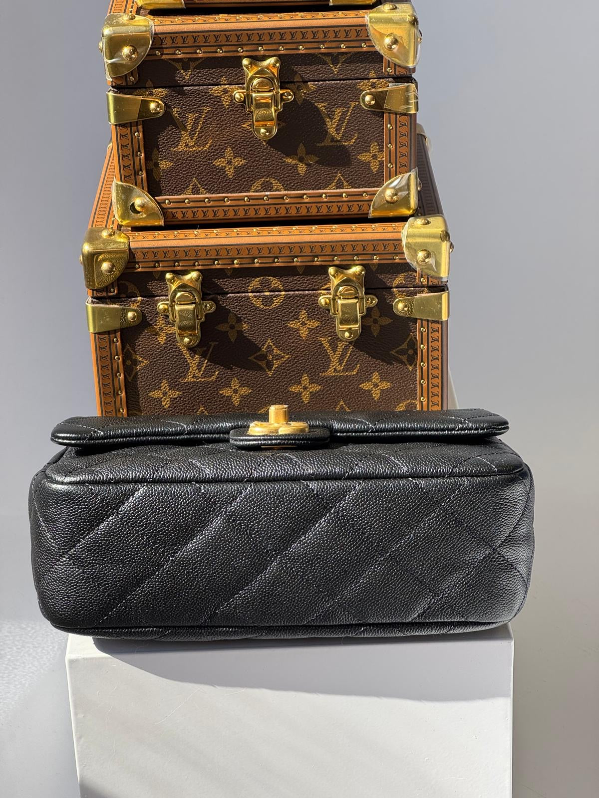 Chanel Black Medium Caviar Sweetheart Crush Flap Bag