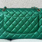Chanel 18S Emerald Green Caviar Jumbo Flap Bag