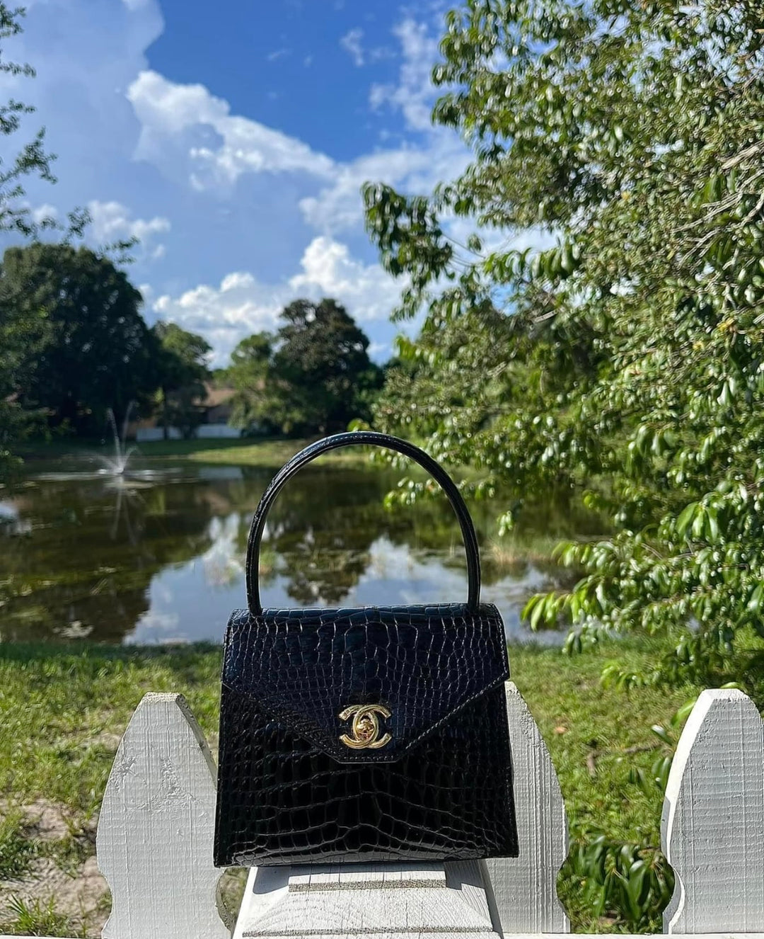 Chanel Vintage Mini Crocodile Kelly Flap Bag