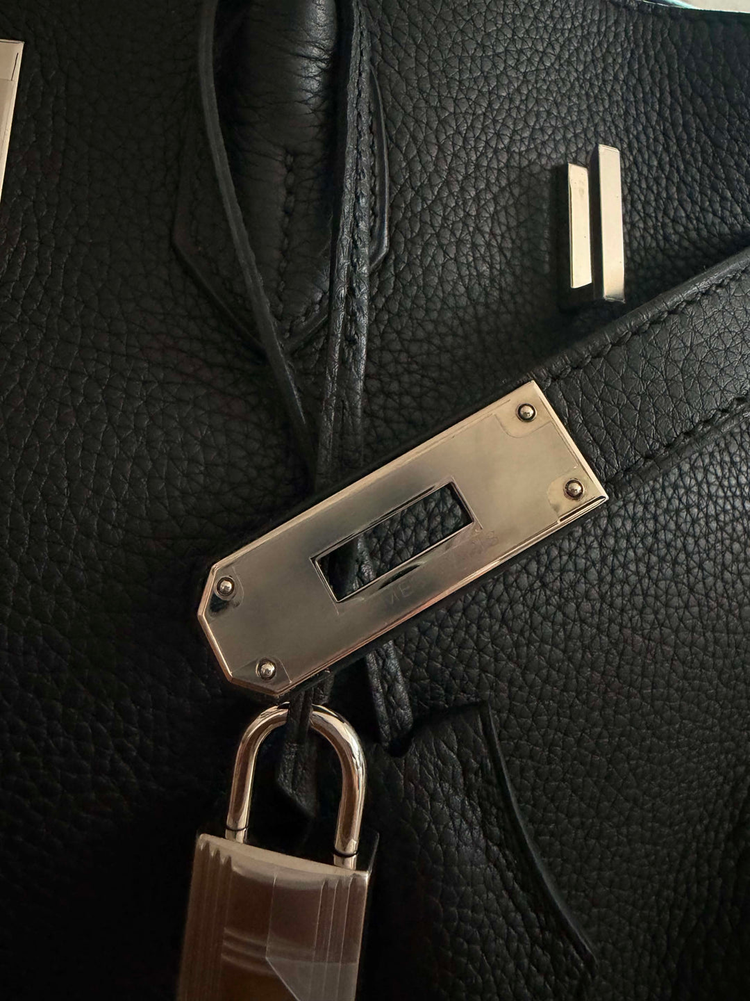 Hermès Birkin 35 Black Brushed Silver Hardware 2015
