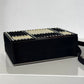 Chanel Minaudière Clutch in Plexi, Black cotton Piqué and Rhinestones