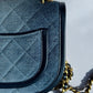 Chanel Denim Small Messenger Crossbody Bag