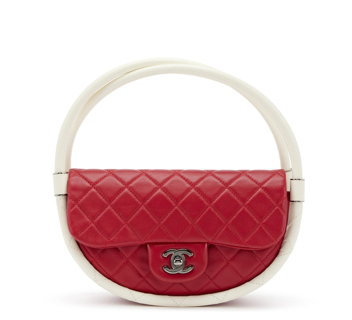 Chanel Runway Small Red Hula Hoop Bag