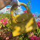 Chanel Vintage Medium Yellow Caviar Kelly Top Handle