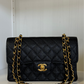 Chanel 6 Series Black Small Vintage Caviar Classic Flap Bag