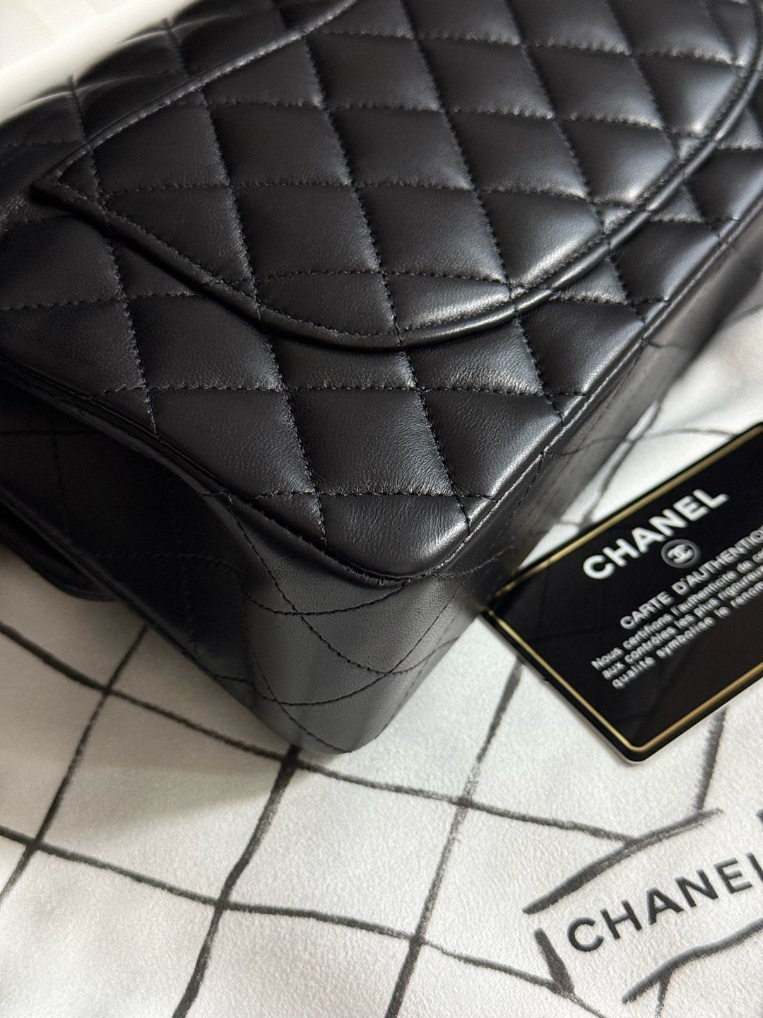 Chanel Small Classic Double Flap Lambskin Black Silver Hardware 2020