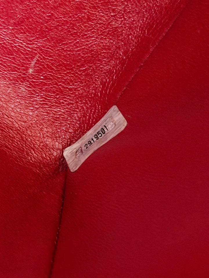 Chanel Vertical Flap Jumbo Red Caviar 24K Gold Plated Hardware 1994
