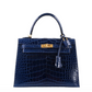 Hermes Blue Sapphire Alligator Kelly 25 Sellier