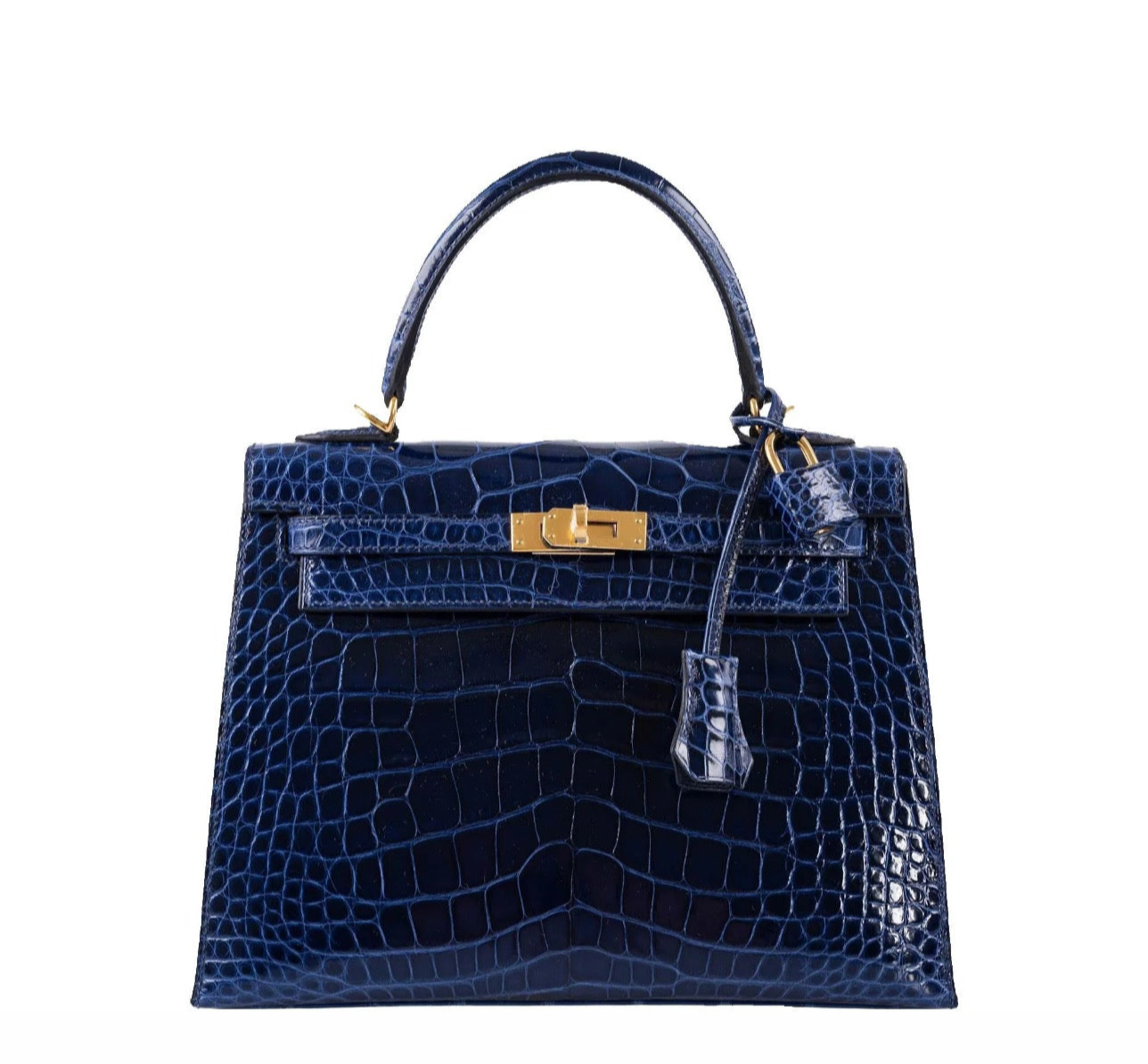 Hermes Blue Sapphire Alligator Kelly 25 Sellier