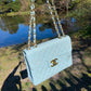 Chanel Baby Blue Maxi Lambskin Flap Bag