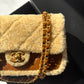 Chanel 24K Brown Shearling Medium Flap Bag