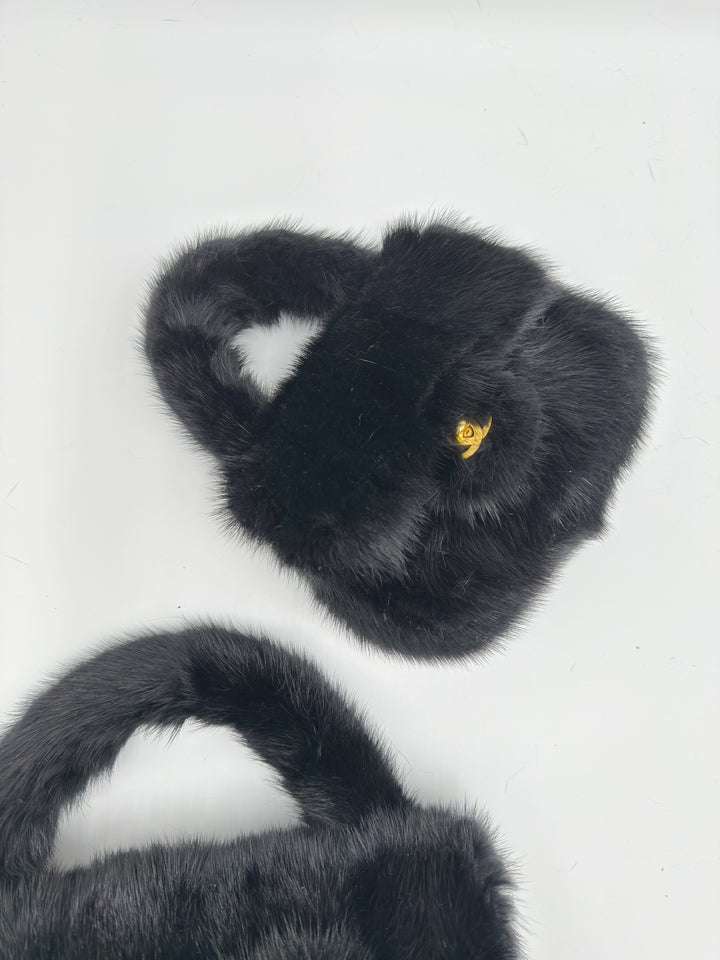 Chanel Vintage RARE Mink Kelly Parent & Child Set
