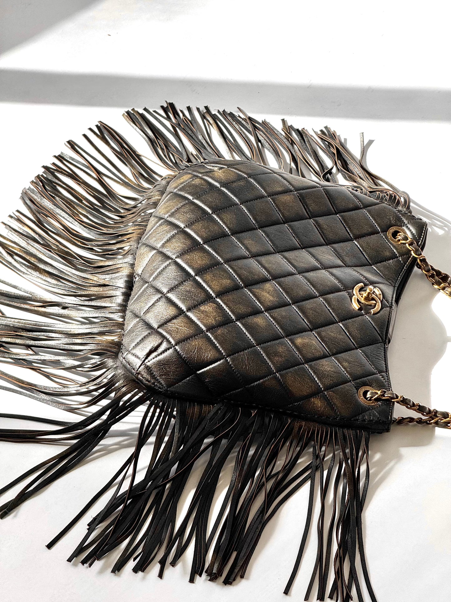 2014 Brown Paris Dallas Runway Fringe Bag