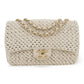 Chanel 18C Tan Ancient Greece Raffia Crochet Flap Bag