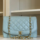 Chanel Baby Blue 24K Medium Lambskin Diana Flap Bag