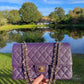 Chanel Purple Medium Vintage Caviar Classic Flap