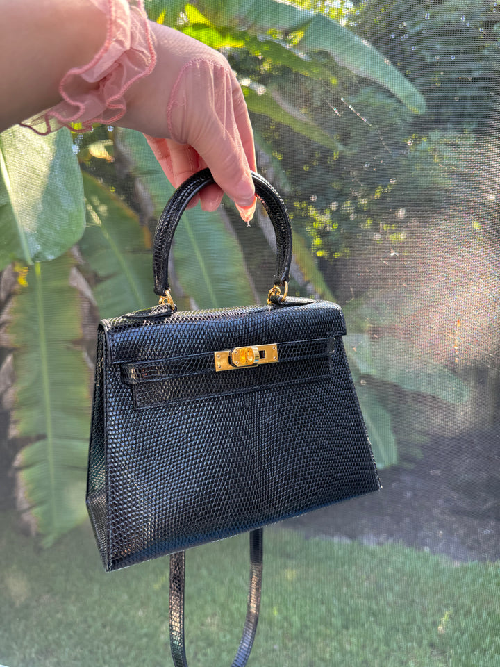Hermes Vintage Lizard Kelly Sellier 20