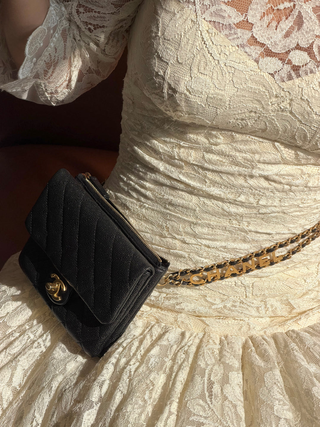 Chanel Pick Me Up Belt Bag Black Shiny Caviar Gold Hardware 2022