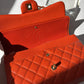 Chanel Jumbo Orange Caviar Double Flap Bag