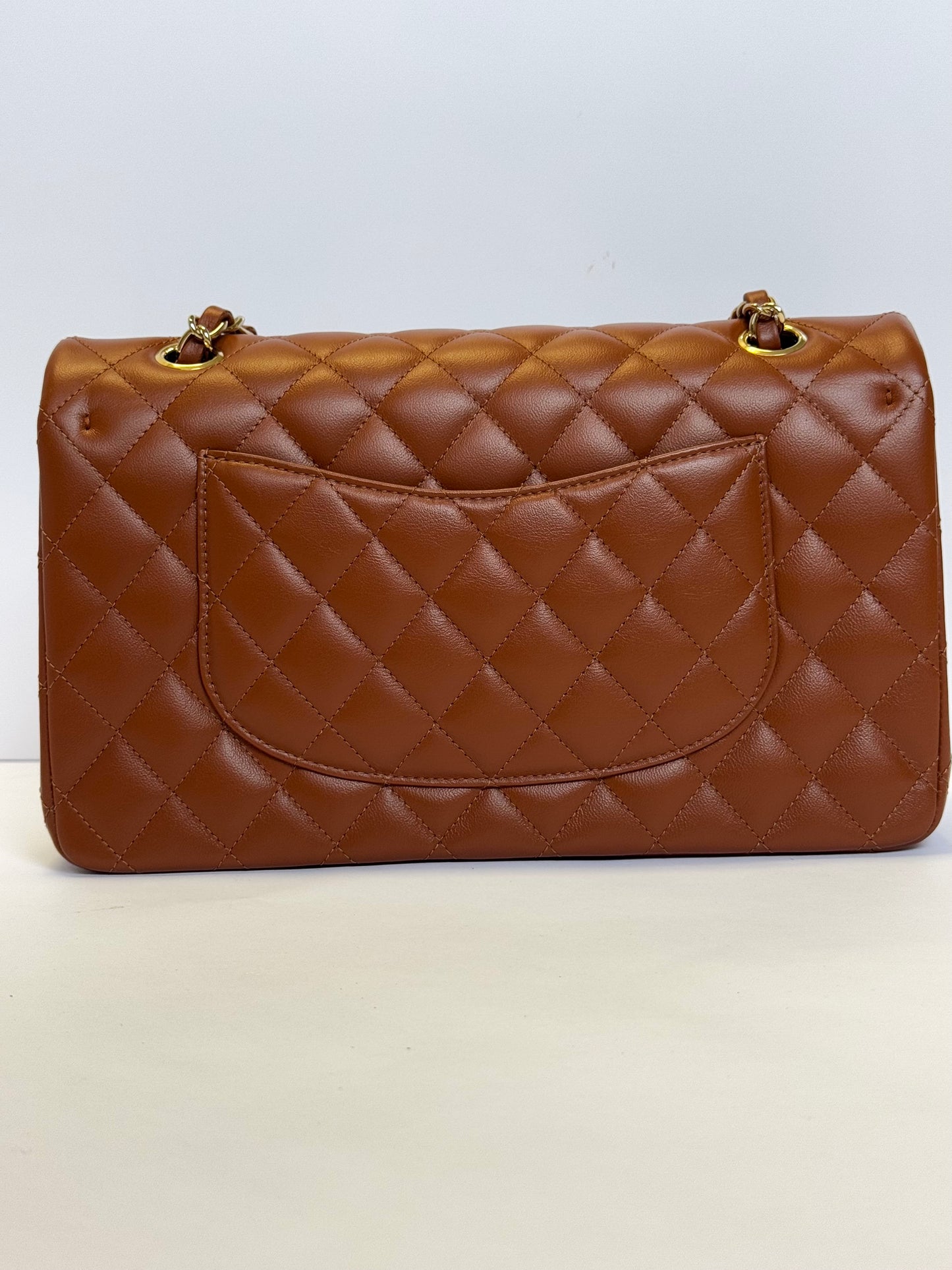 Chanel 21P Caramel Medium Lambskin Flap Bag